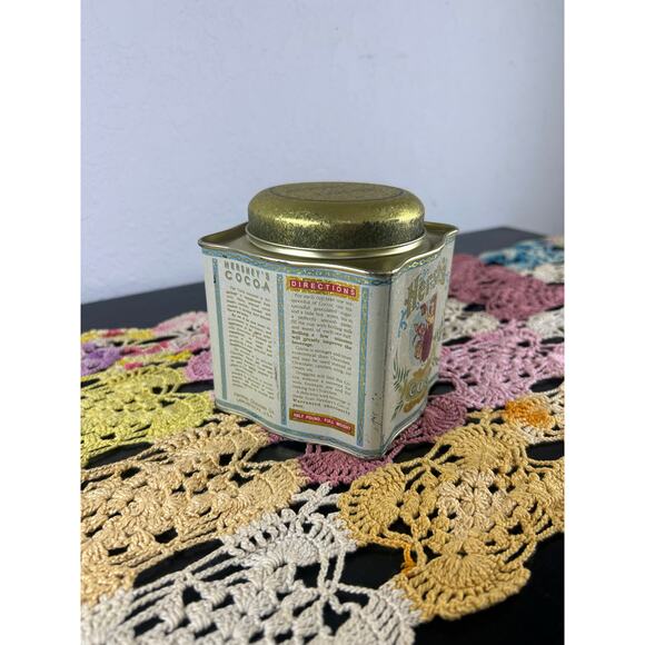 Vtg Hersheys Cocoa Powder Decorative Tin- Baby Cocoa Bean- Golden - Picture 4 of 4